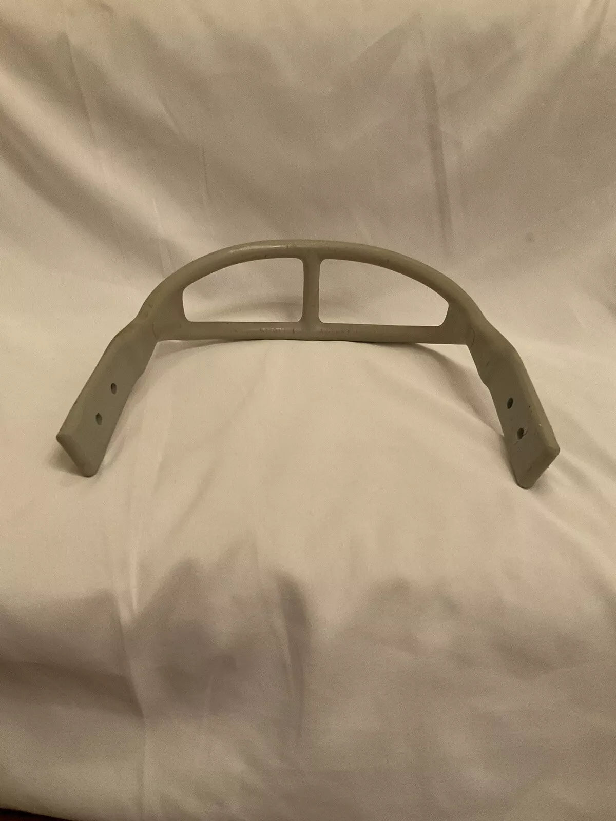 1960's Vintage ORIGINAL GRAY MacGregor 2-Bar Kra-Lite Facemask Suspension Helmet WESTBROOKSPORTSCARDS