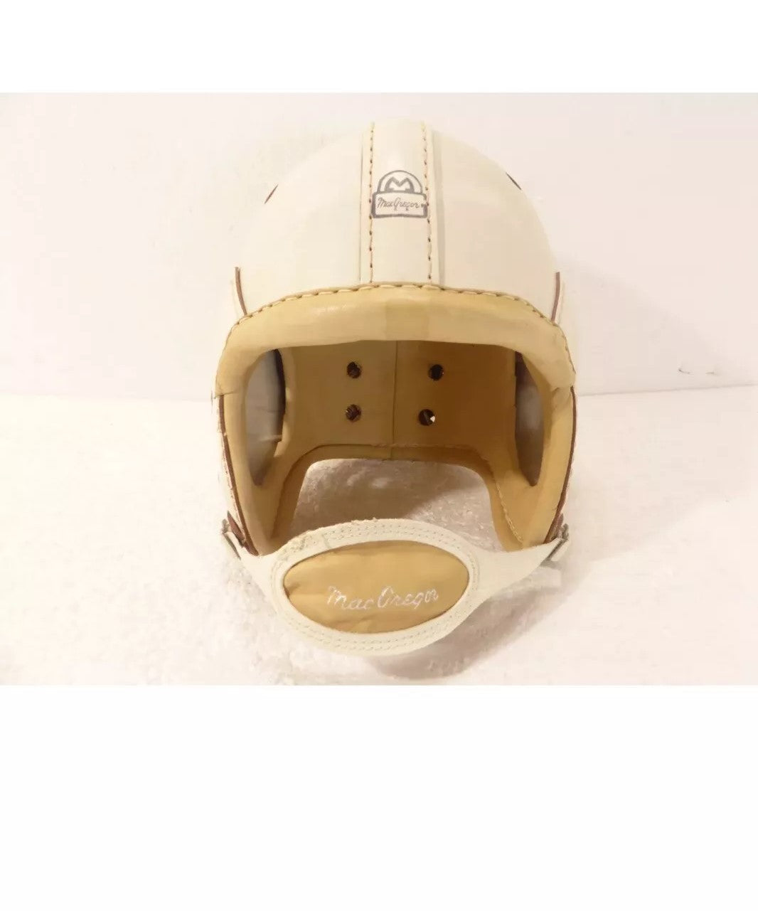 Minty MacGregor Authentic H620 Leather Suspension Football Helmet Size 7 1/8 WESTBROOKSPORTSCARDS