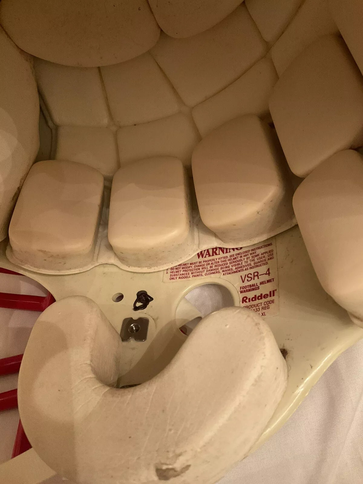 RIddell VSR-4 Football Helmet Vintage Game Used Wisconsin Badgers  WESTBROOKSPORTSCARDS