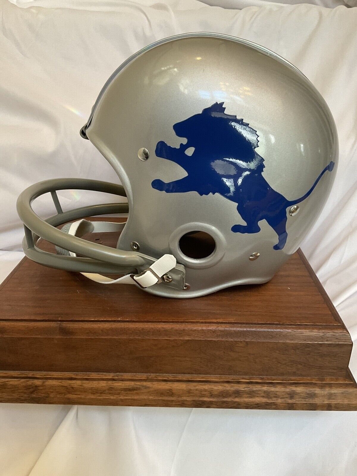 Riddell Kra-Lite RK2 Football Helmet 1967 Detroit Lions Lou Creekmur Autographed  WESTBROOKSPORTSCARDS   