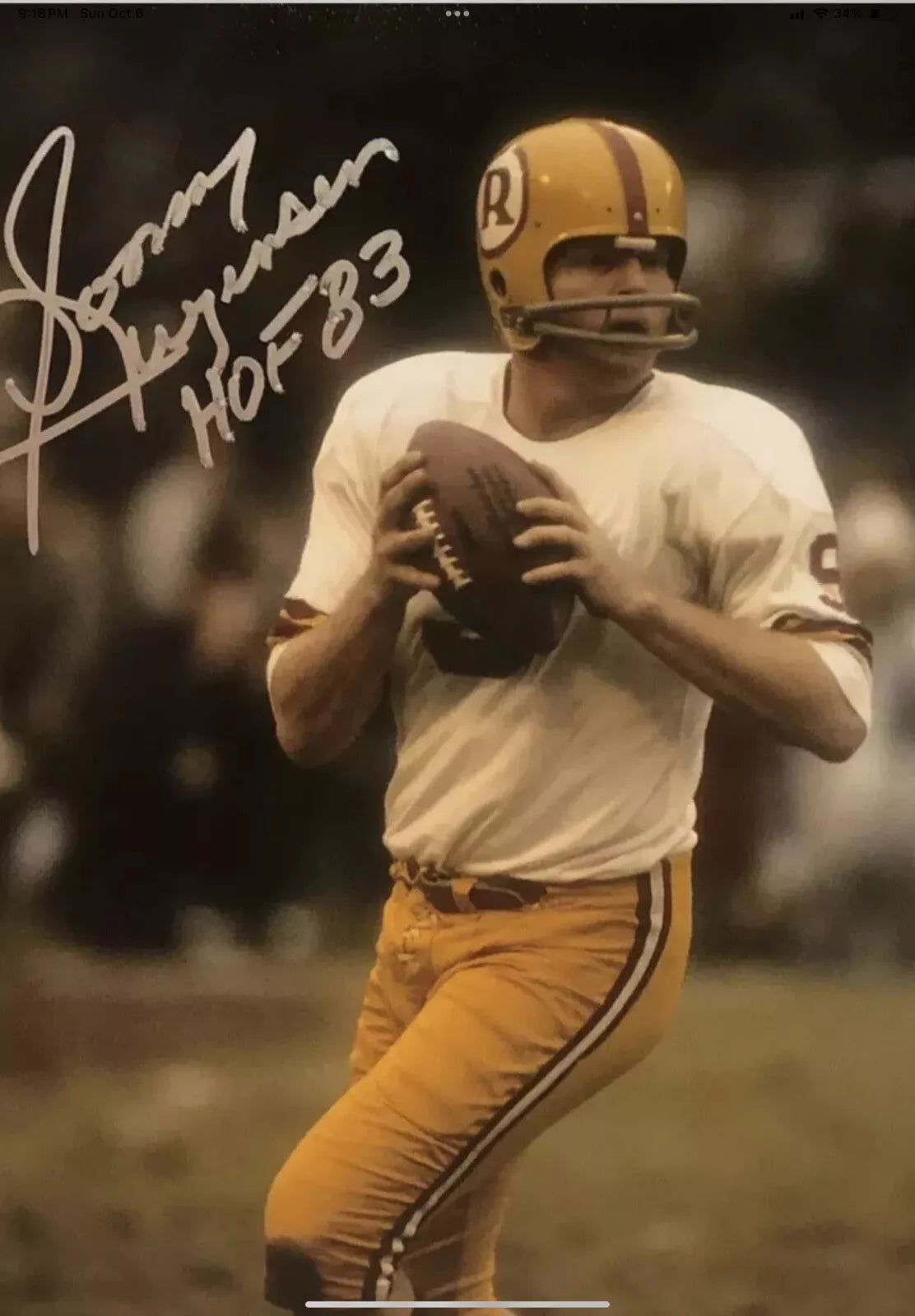 Riddell Kra-Lite RK2 Football Helmet Washington Redskins Jurgensen Lombardi R WESTBROOKSPORTSCARDS