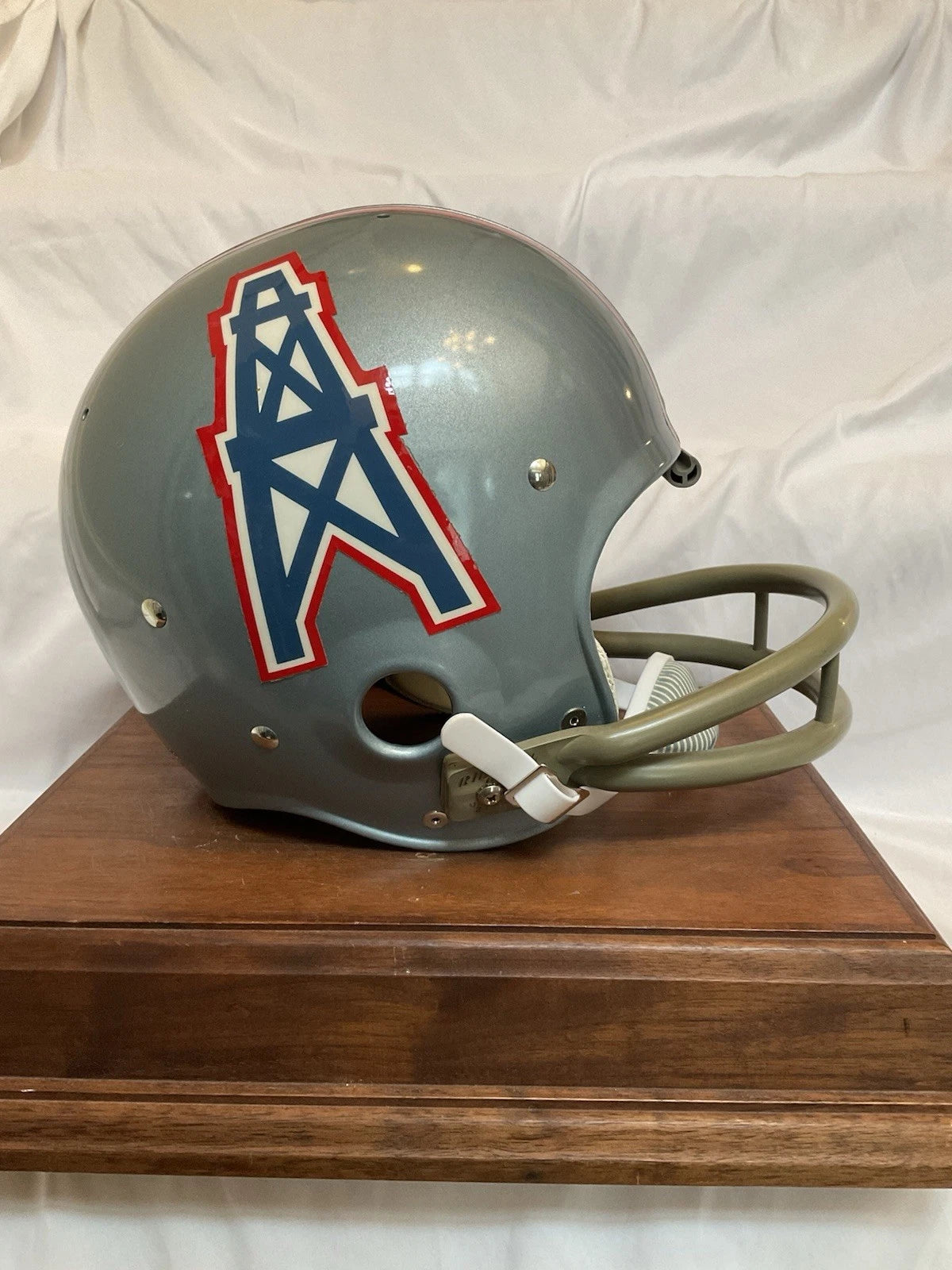 Original Riddell 1970 Houston Oilers Kra-Lite-8 TK2 Game Football Helmet WESTBROOKSPORTSCARDS
