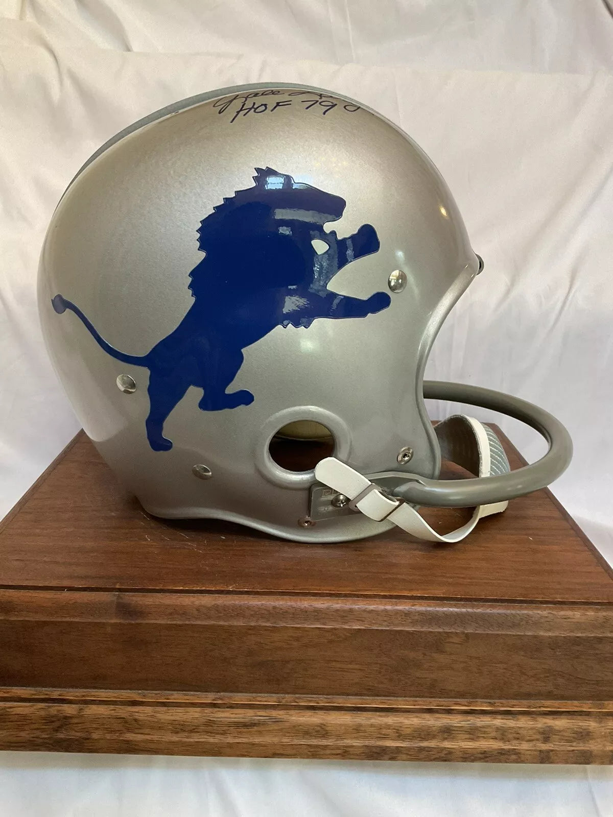Riddell Kra-Lite RK4 Football Helmet 1962 Detroit Lions Yale Lary Autographed WESTBROOKSPORTSCARDS