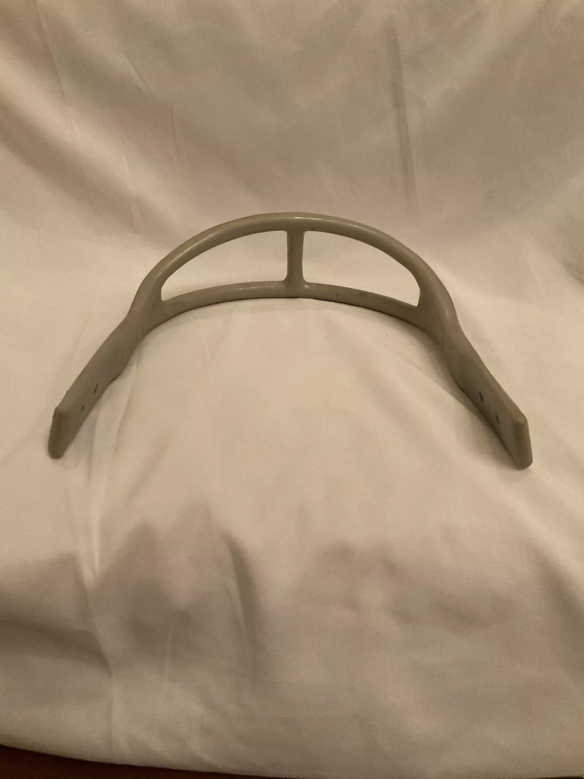1960's Vintage ORIGINAL GRAY MacGregor 2-Bar Kra-Lite Facemask Suspension Helmet WESTBROOKSPORTSCARDS