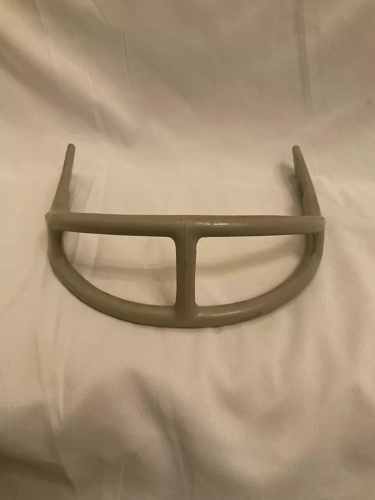 1960's Vintage ORIGINAL GRAY MacGregor 2-Bar Kra-Lite Facemask Suspension Helmet  WESTBROOKSPORTSCARDS
