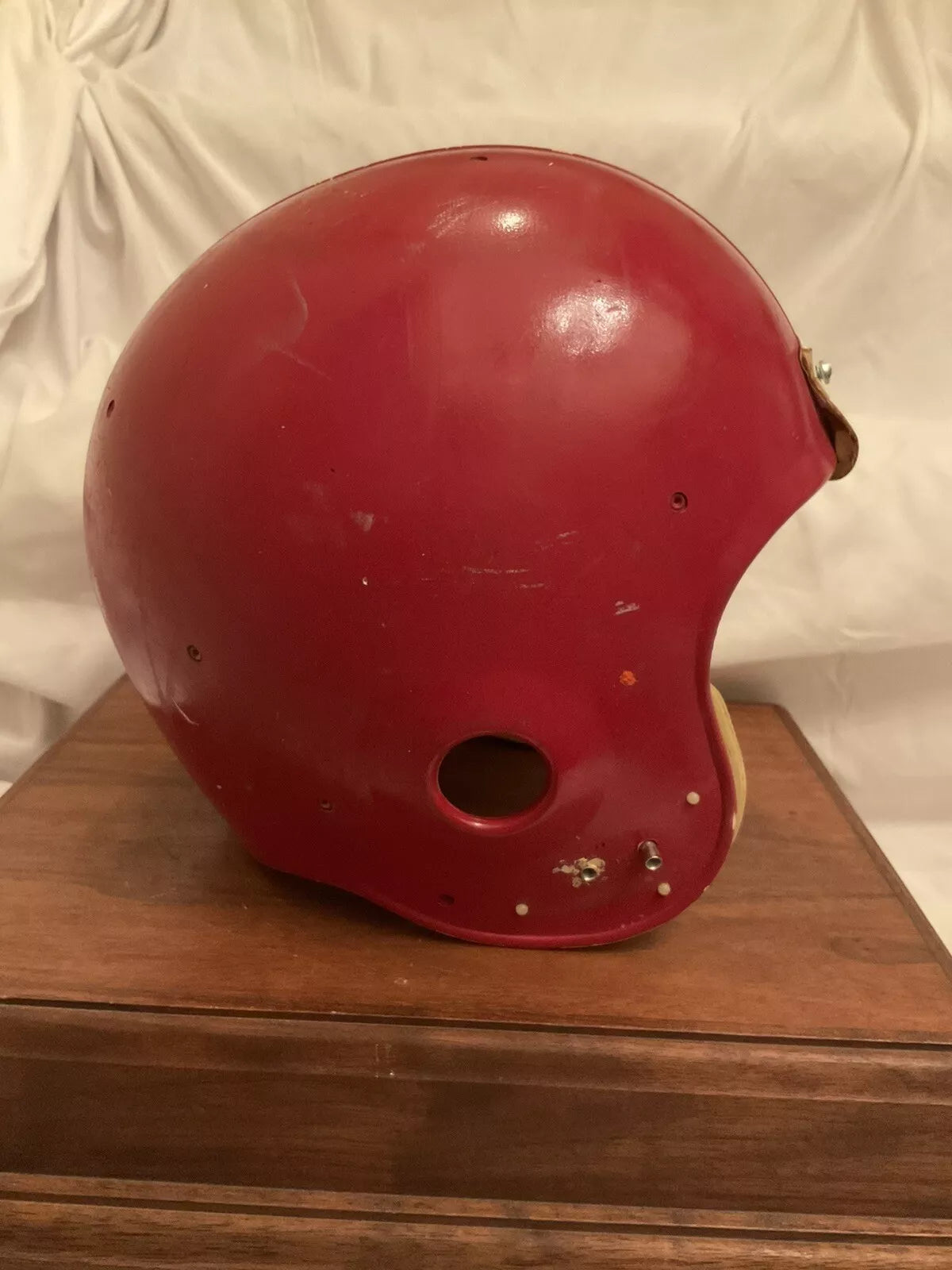 Vintage Original Riddell PAC44 1980 White Football Helmet Red Paint WESTBROOKSPORTSCARDS
