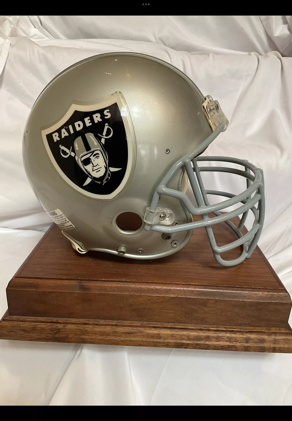 Vintage Riddell VSR-1 Oakland Raiders Game Football Helmet JOP-DW Facemask  WESTBROOKSPORTSCARDS