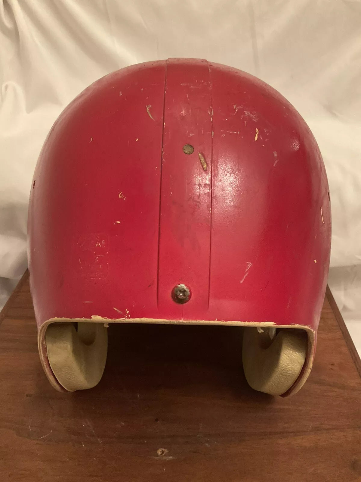 Vintage Original Riddell PAC44 1980 White Football Helmet Red Paint WESTBROOKSPORTSCARDS