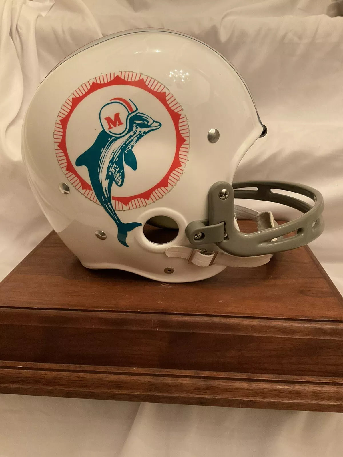 RIDDell Classic RK2 Suspension Football Helmet Miami Dolphins Bob Griese Rookie WESTBROOKSPORTSCARDS