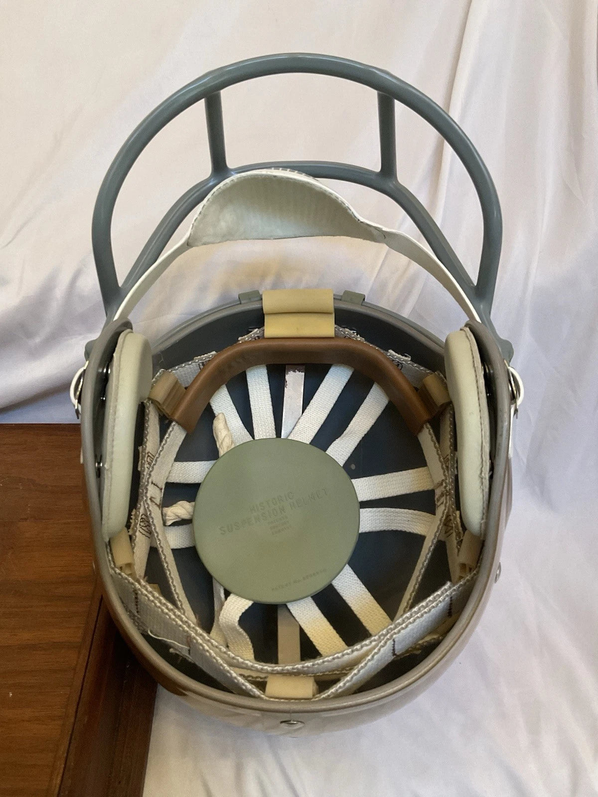 MacGregor 1960s Game Used Clear Shell With Padded Top Football Helmet Oklahoma?