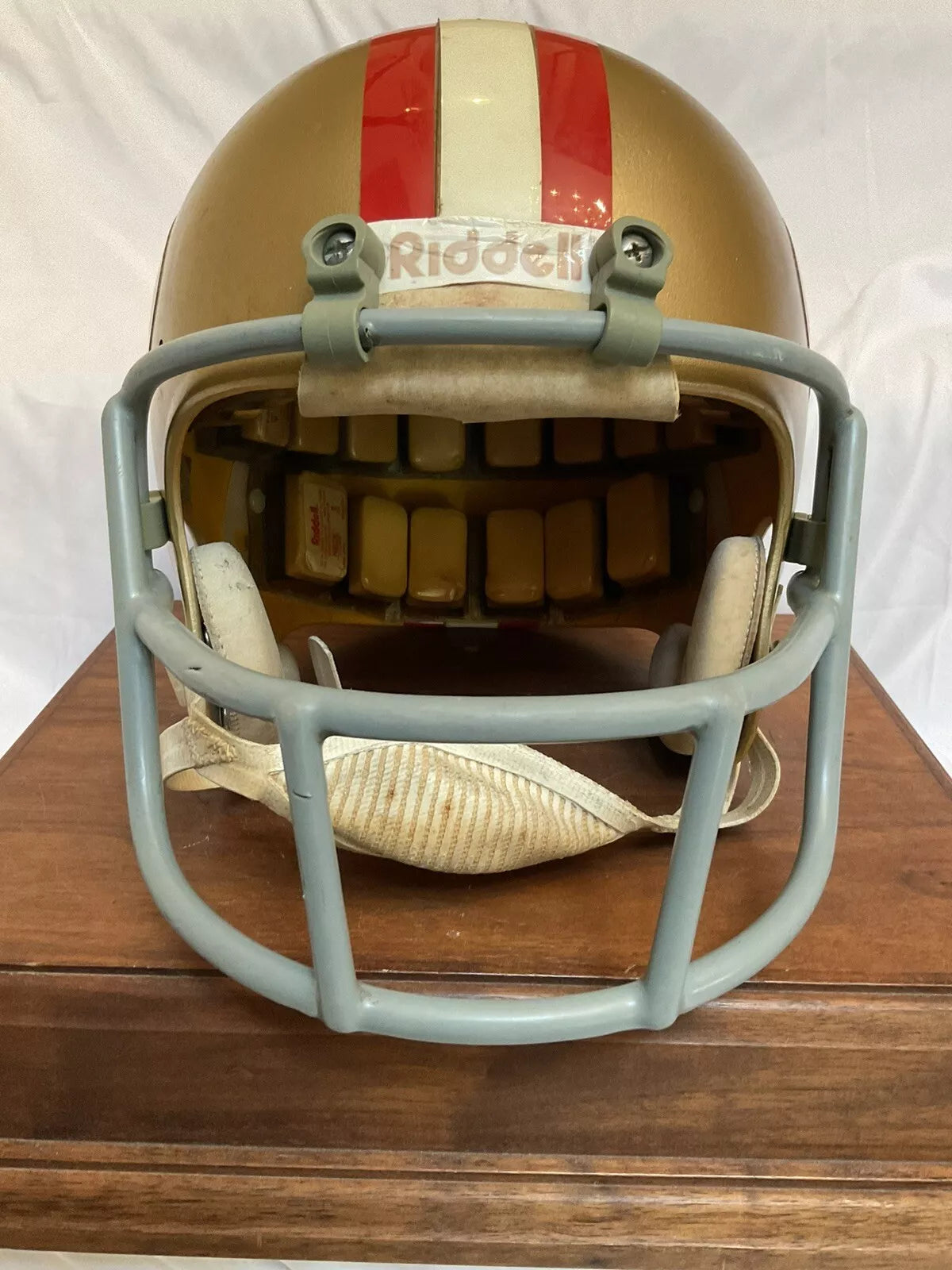 Vintage 1978 Riddell PAC3 Football Helmet San Francisco 49ers Schutt Red Dot OPO WESTBROOKSPORTSCARDS