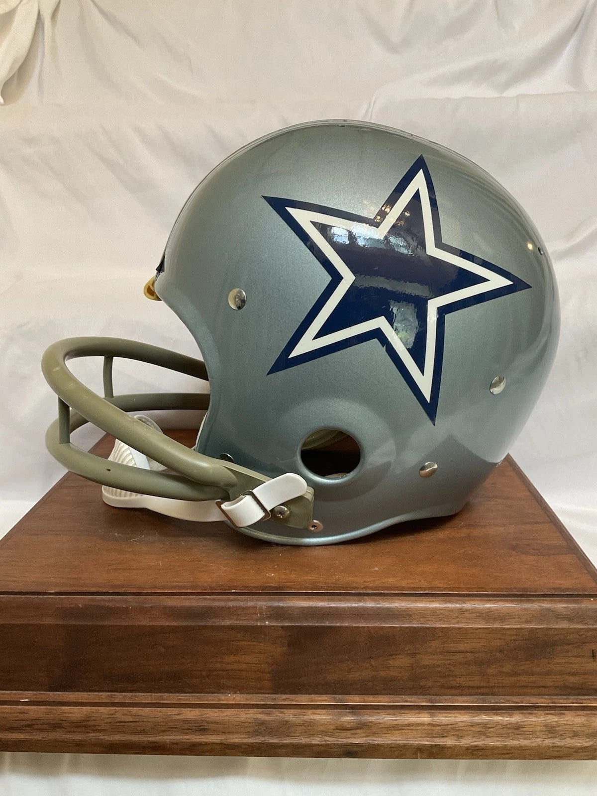 Original Vintage Riddell 1971 Dallas Cowboys Kra-Lite TK2 Game Football Helmet WESTBROOKSPORTSCARDS