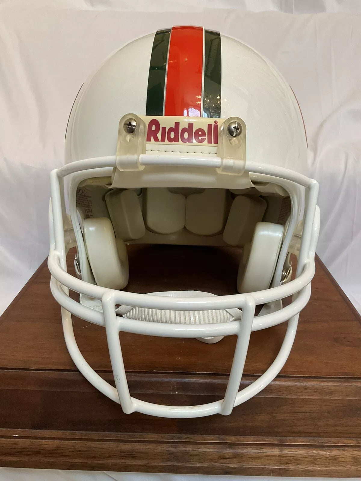 RIddell VSR4 Football Helmet Officially Licensed University Of Miami Hurricanes  WESTBROOKSPORTSCARDS