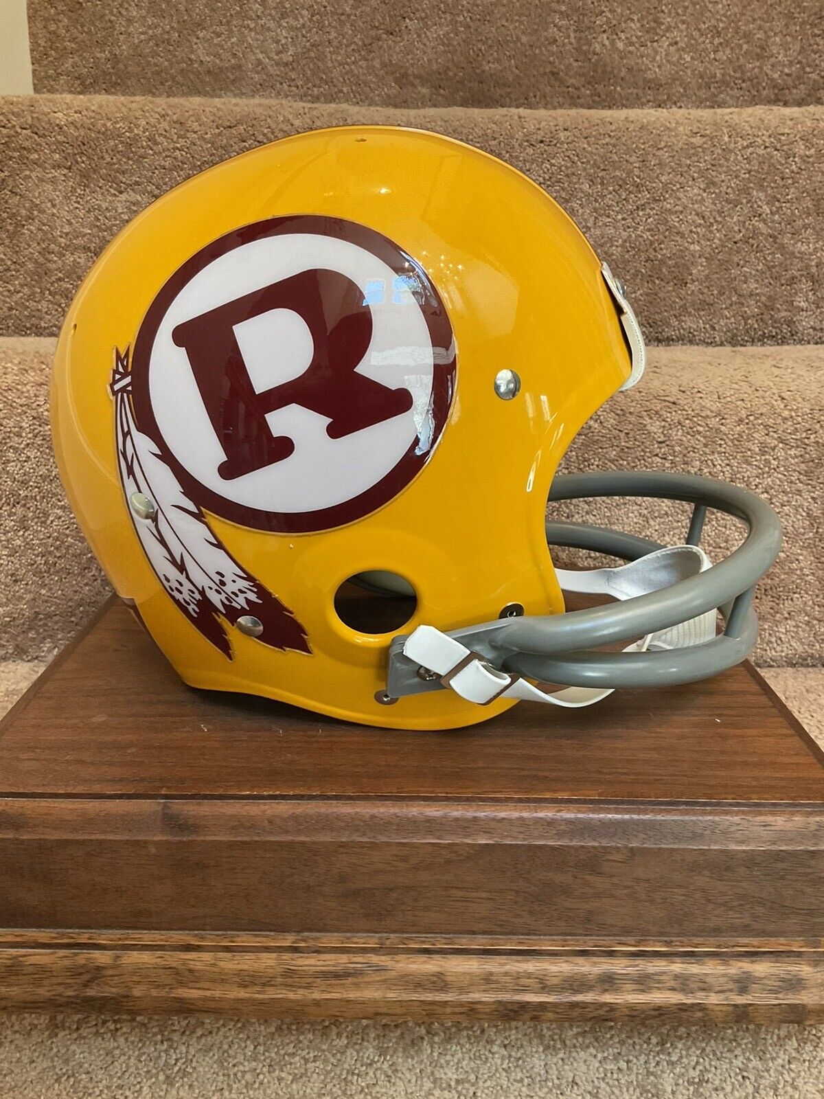 TK2 Style Football Helmet 1971 Washington Redskins Pat Fischer Lombardi R Style WESTBROOKSPORTSCARDS