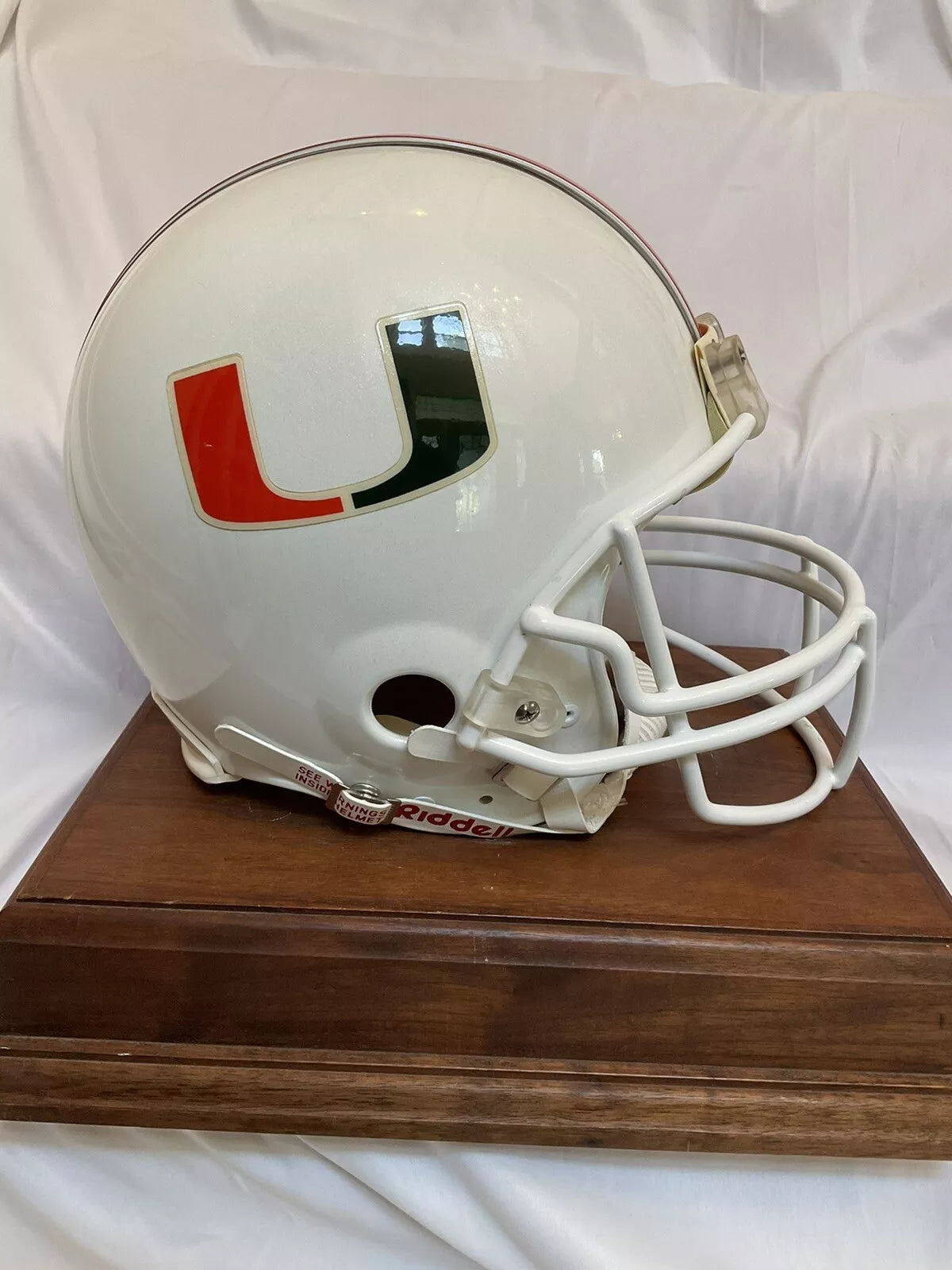 RIddell VSR4 Football Helmet Officially Licensed University Of Miami Hurricanes  WESTBROOKSPORTSCARDS