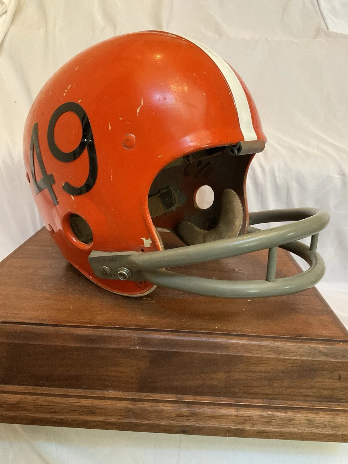 Vintage Riddell 1958 TK5 Kra-Lite Football Helmet Cleveland Browns Mitchell Rook WESTBROOKSPORTSCARDS