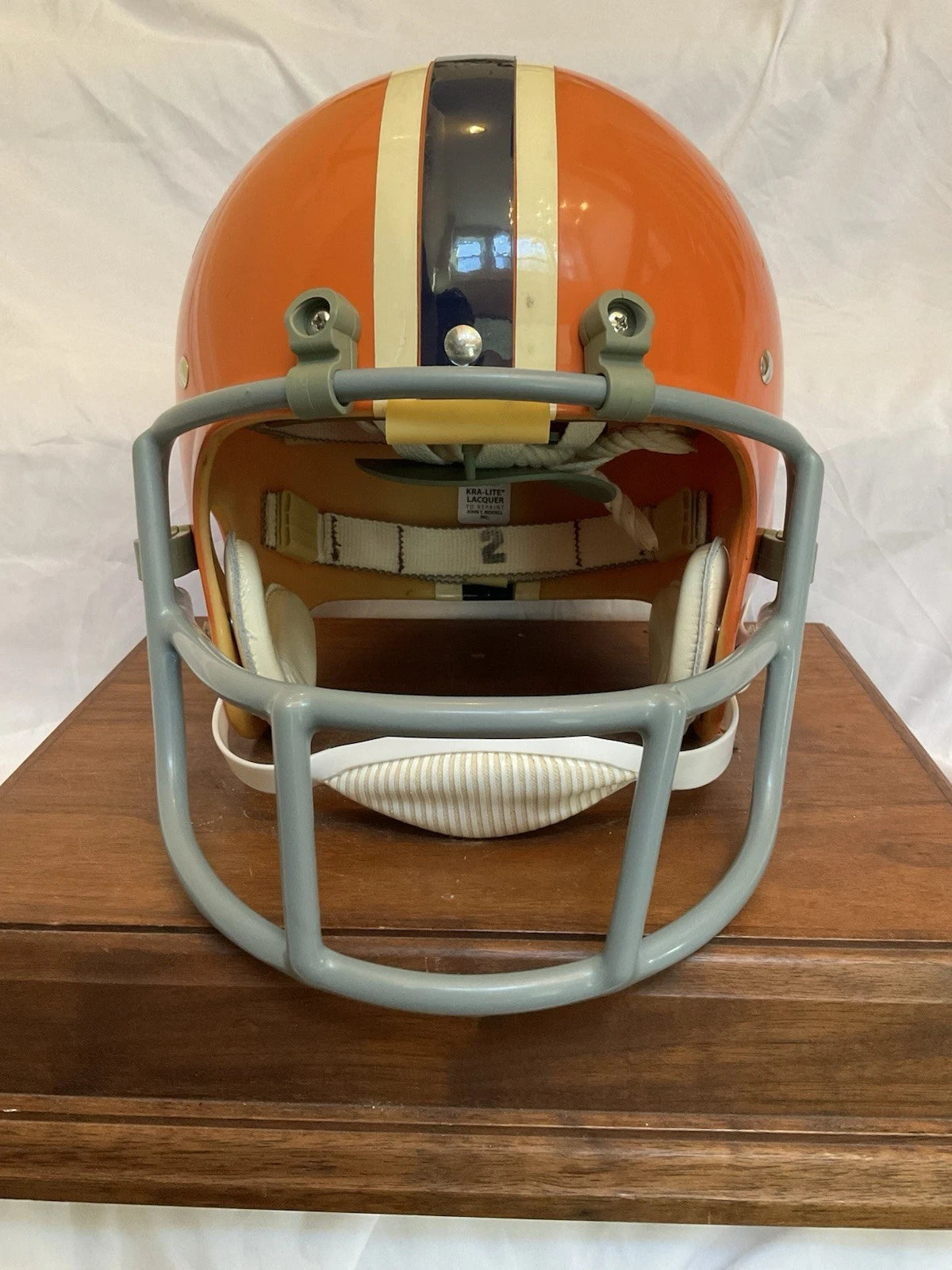 Original Riddell 1972 Florida Gators Kra-Lite TK2 Game Football Helmet WESTBROOKSPORTSCARDS
