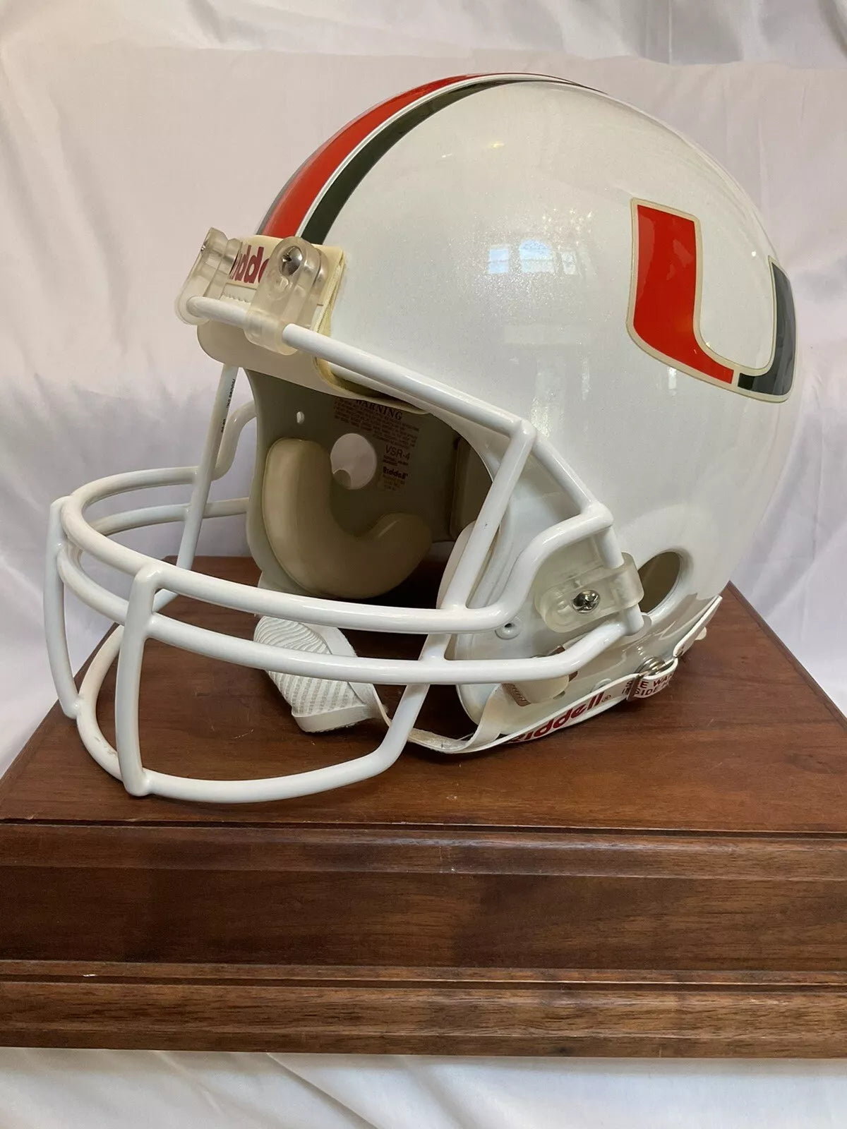 RIddell VSR4 Football Helmet Officially Licensed University Of Miami Hurricanes  WESTBROOKSPORTSCARDS