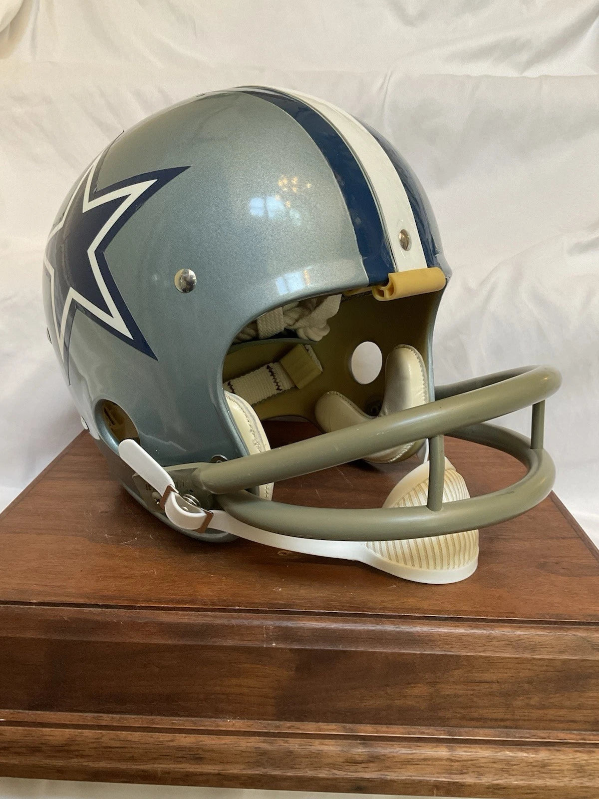 Original Vintage Riddell 1971 Dallas Cowboys Kra-Lite TK2 Game Football Helmet WESTBROOKSPORTSCARDS