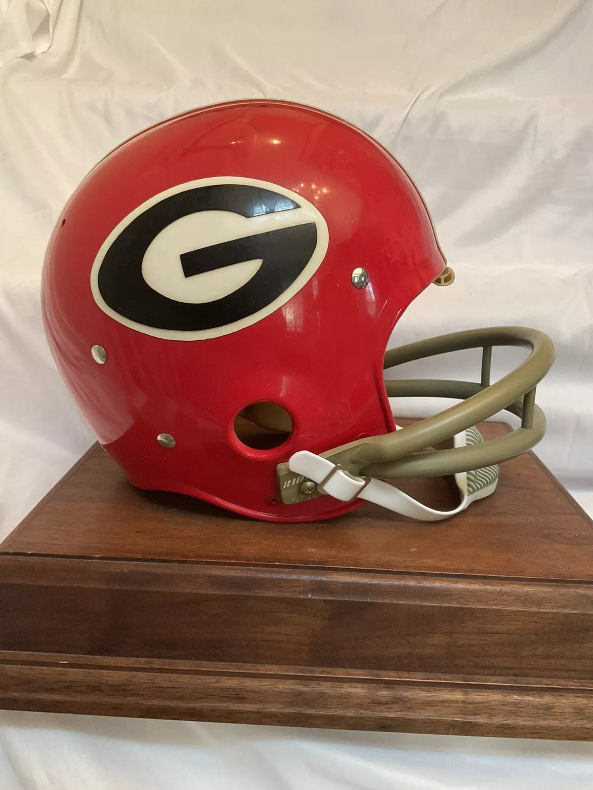 Original Riddell 1972 Georgia Bulldogs Kra-Lite TK2 Game Football Helmet  WESTBROOKSPORTSCARDS