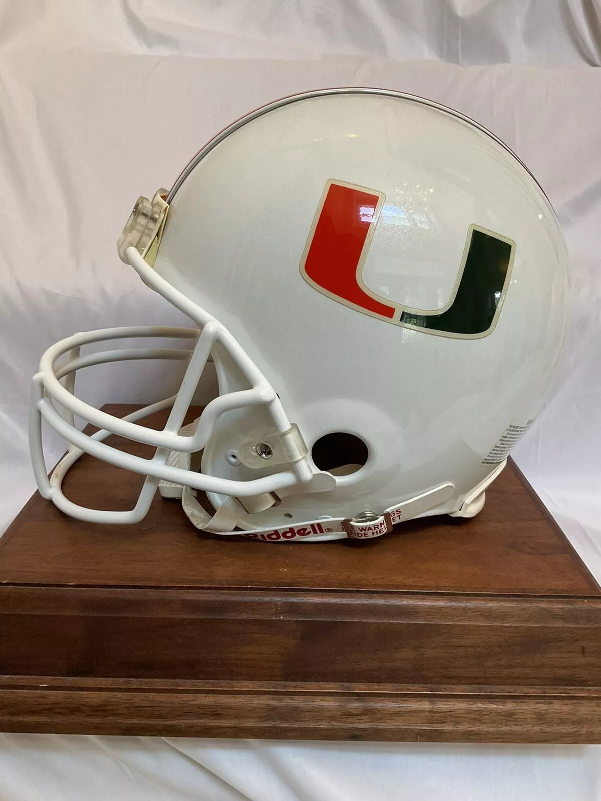 RIddell VSR4 Football Helmet Officially Licensed University Of Miami Hurricanes WESTBROOKSPORTSCARDS