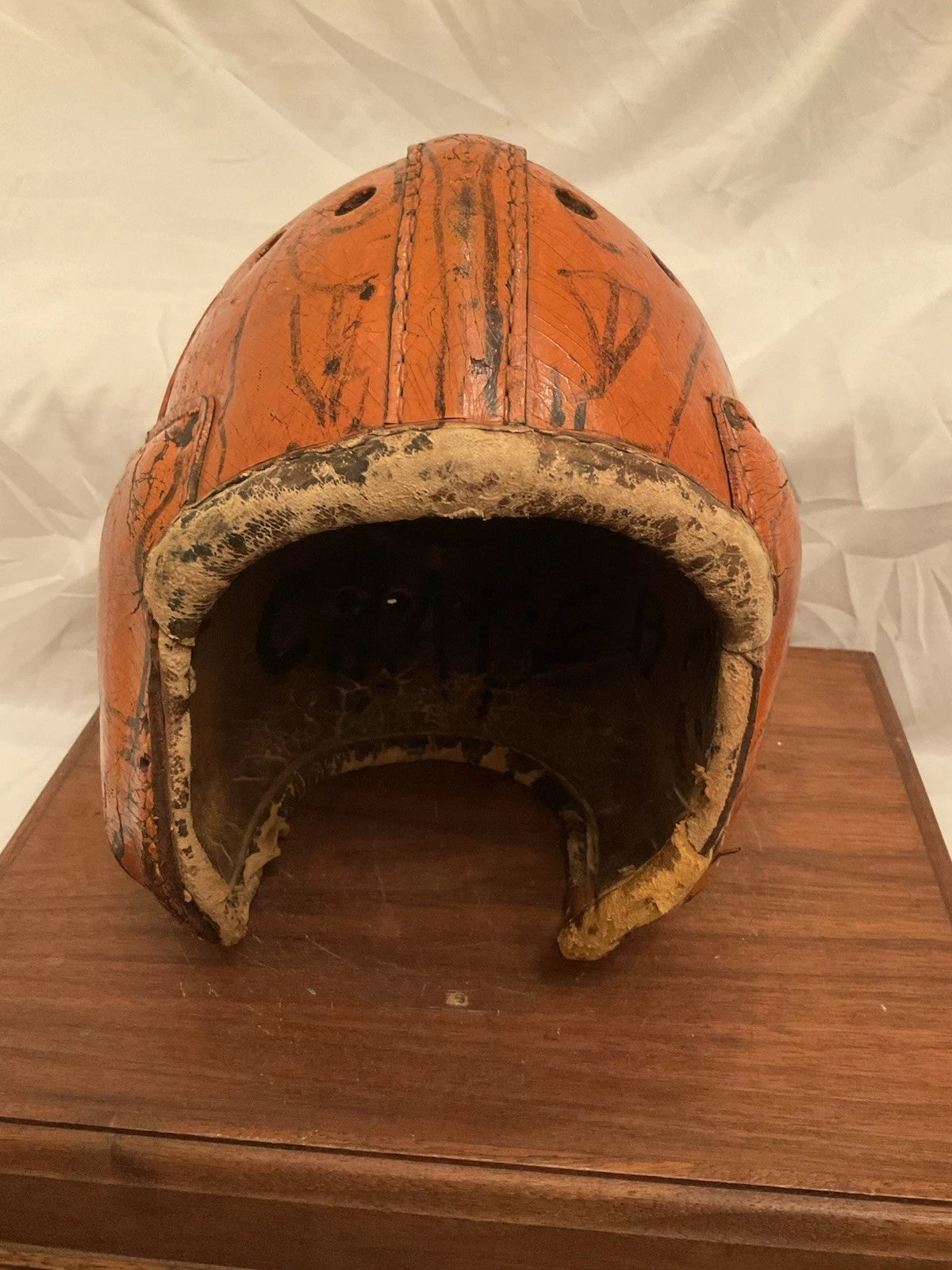 Original Wilson Or Rawlings Authentic Leather Suspension Adult Football Helmet WESTBROOKSPORTSCARDS