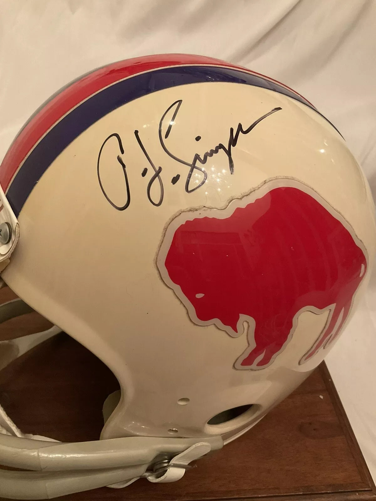 O.J. Simpson Autographed Buffalo Bills Riddell Replica Full Size Football Helmet WESTBROOKSPORTSCARDS