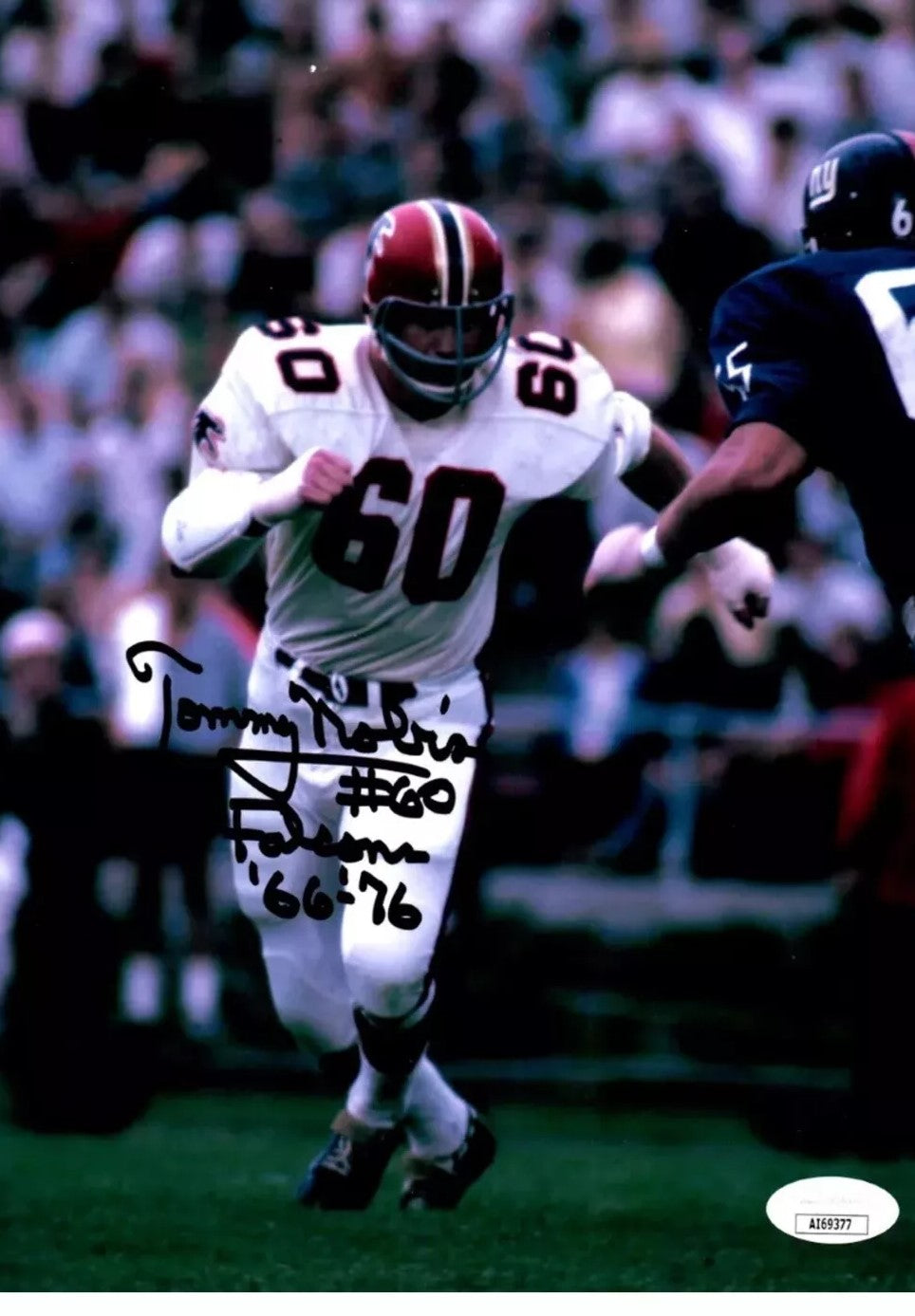 RK2 Style Football Helmet 1966 Atlanta Falcons Tommy Nobis Rookie Year WESTBROOKSPORTSCARDS