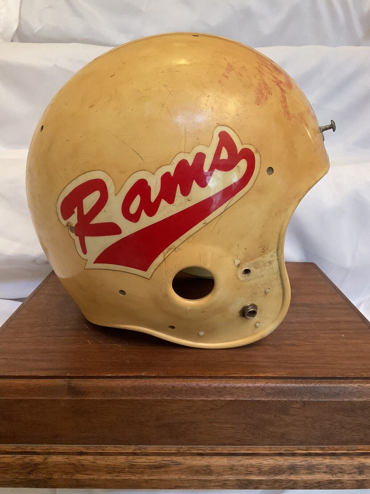 Vintage Original Riddell Kra Lite PAC44 1979 White Football Helmet WESTBROOKSPORTSCARDS