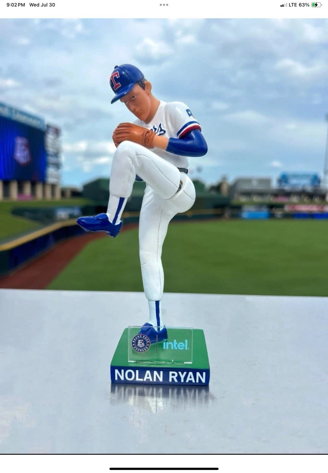 2025 Round Rock Express Nolan Ryan BobbleLeg New In Box 7/11/2025 WESTBROOKSPORTSCARDS