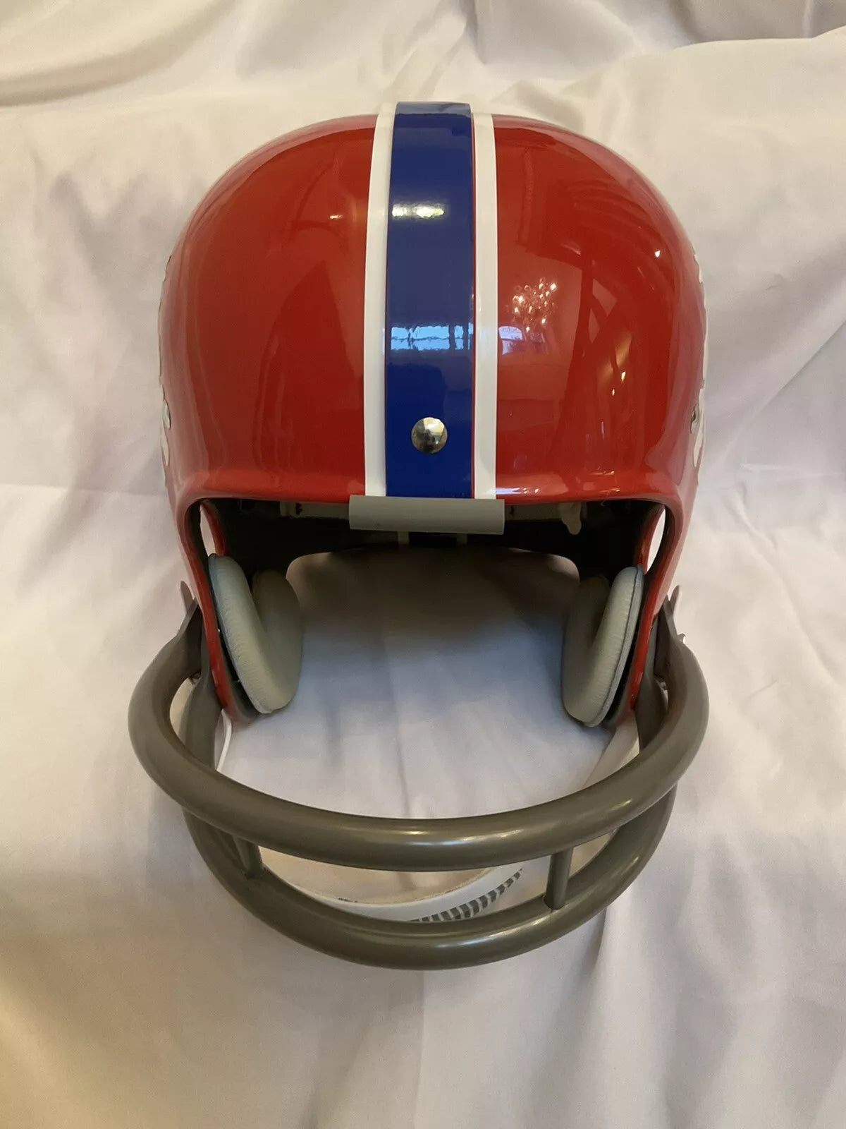 RK2 Style Suspension Football Helmet 1966 Custom Denver Broncos Crazy Horse  WESTBROOKSPORTSCARDS