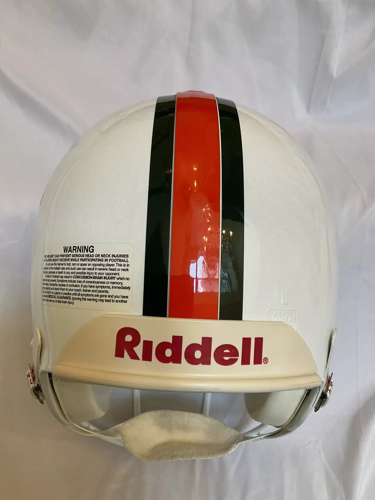 RIddell VSR4 Football Helmet Officially Licensed University Of Miami Hurricanes WESTBROOKSPORTSCARDS