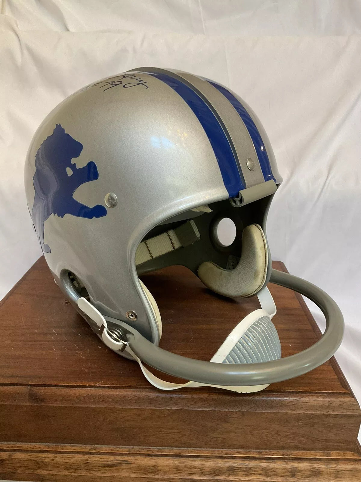 Riddell Kra-Lite RK4 Football Helmet 1962 Detroit Lions Yale Lary Autographed WESTBROOKSPORTSCARDS