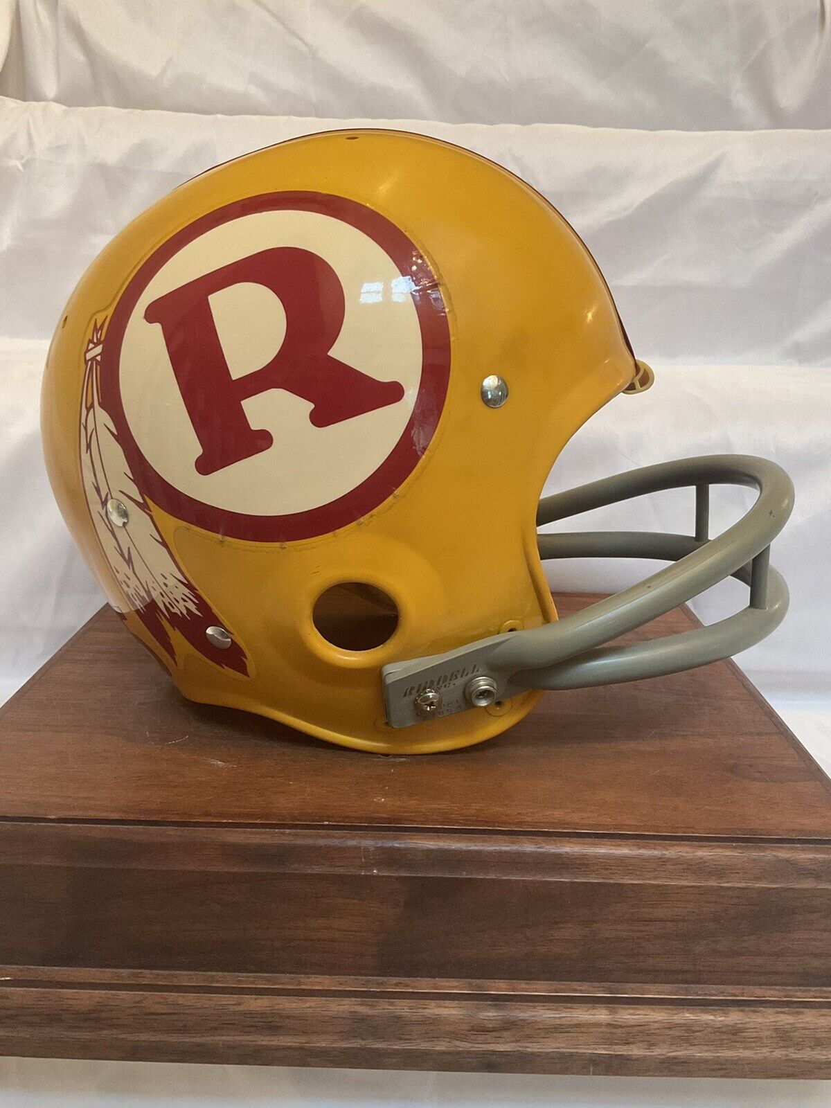 Original Riddell 1971 Washington Redskins Kra-Lite TK2 Game Football Helmet-Chris Hanburger  WESTBROOKSPORTSCARDS   