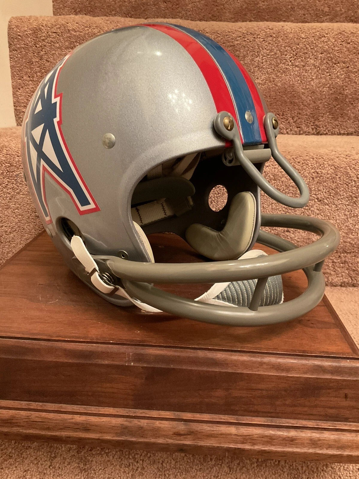 Vintage TK-2 Style Football Helmet 1970 Houston Oilers George Webster