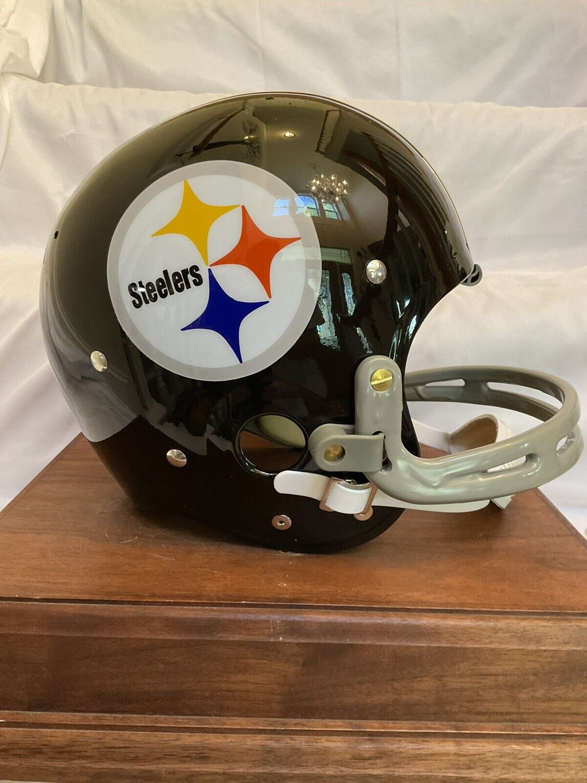 TK2 Style Custom Football Helmet Pittsburgh Steelers Terry Bradshaw Dungard Mask  WESTBROOKSPORTSCARDS