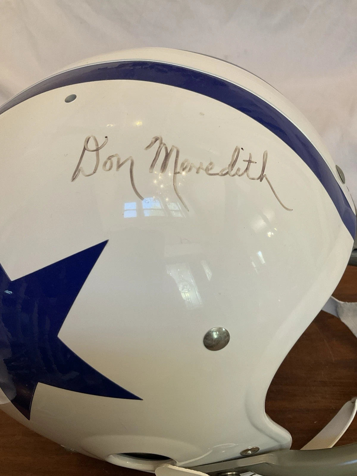 Don Meredith Autographed Dallas Cowboys Custom 1960-62 Football Helmet LOA! WESTBROOKSPORTSCARDS