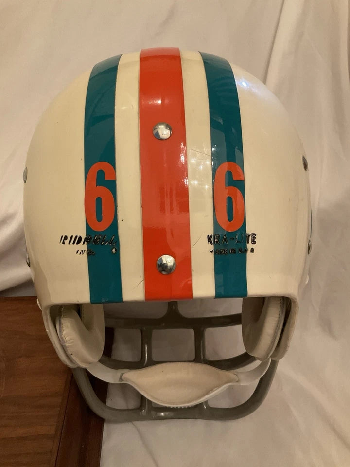 Original Riddell 1973 Miami Dolphins Kra-Lite TK2 Game Football Helmet Little