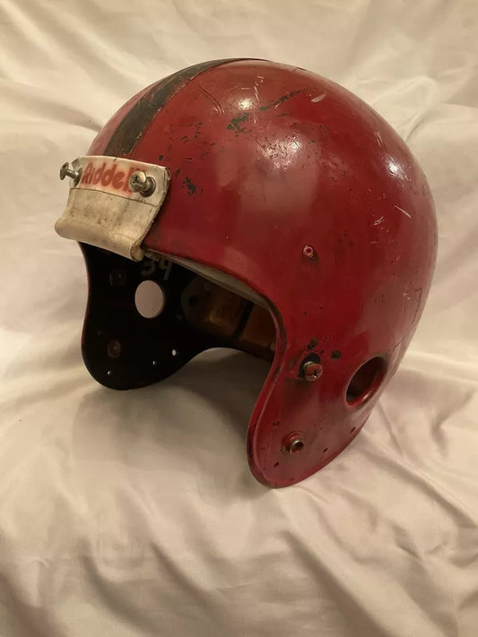Vintage Original Riddell PAC44 Black Football Helmet Red Paint Size 6 3/4  WESTBROOKSPORTSCARDS