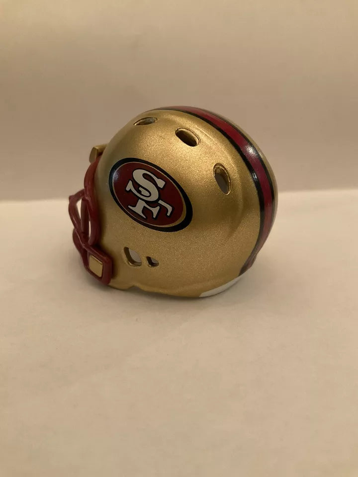 San Francisco 49ers Red Mask Custom Riddell Throwback Pocket Pro Helmet  WESTBROOKSPORTSCARDS