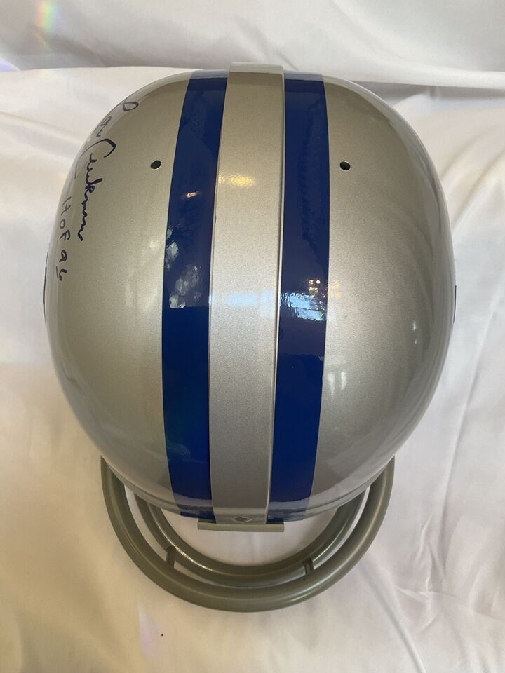 Riddell Kra-Lite RK2 Football Helmet 1967 Detroit Lions Lou Creekmur Autographed WESTBROOKSPORTSCARDS
