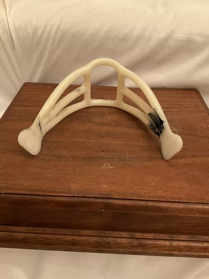 ORIGINAL Wilson 1960s Triple Bar “Spitter” Facemask Suspension Helmet WESTBROOKSPORTSCARDS