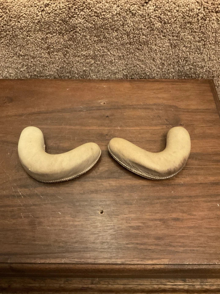 Original Vintage RIDDell XL Leather Jaw Pads For TK RK Suspension Football Helmet WESTBROOKSPORTSCARDS