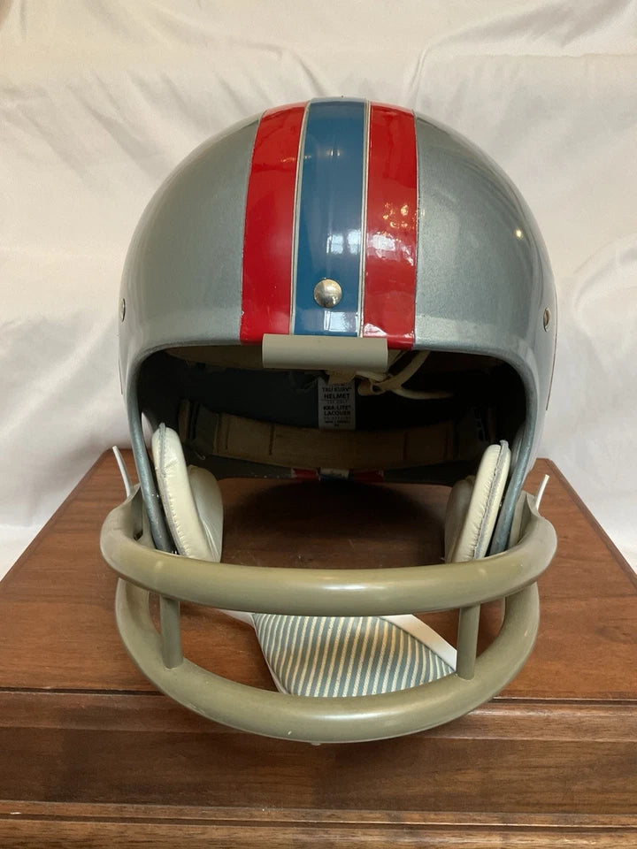 Original Riddell 1970 Houston Oilers Kra-Lite-8 TK2 Game Football Helmet WESTBROOKSPORTSCARDS
