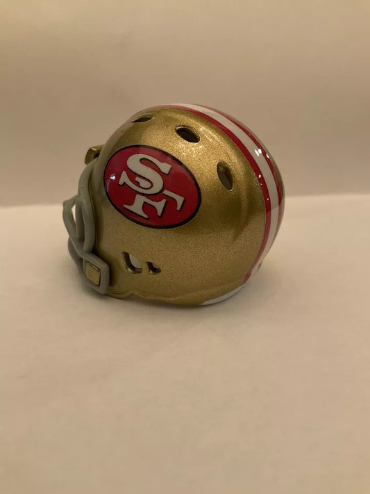 San Francisco 49ers Gray Mask Custom Riddell Throwback Pocket Pro Helmet  WESTBROOKSPORTSCARDS