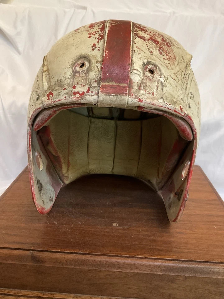 MacGregor 1960s Game Used Clear Shell With Padded Top Football Helmet Oklahoma?