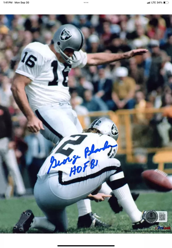 Oakland Raiders RK Vintage 1968 Style Football Helmet George Blanda WESTBROOKSPORTSCARDS