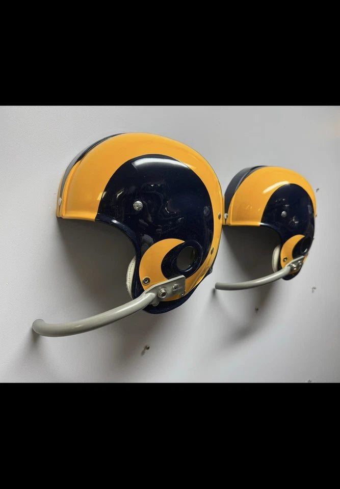 Los Angeles Rams 1960 Vintage RK4 Style Full Size Football Half Helmet Shell WESTBROOKSPORTSCARDS