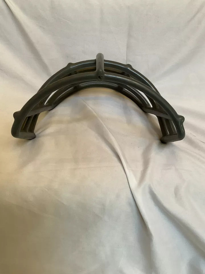 Vintage Riddell 1980s NJOP Football Helmet Lineman Gray 2-Dot Facemask USFL WESTBROOKSPORTSCARDS