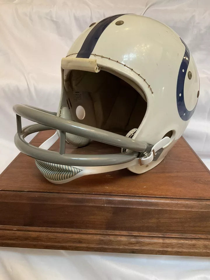 Vintage 1960s MacGregor Football Helmet Custom Baltimore Colts Tom Matte WESTBROOKSPORTSCARDS